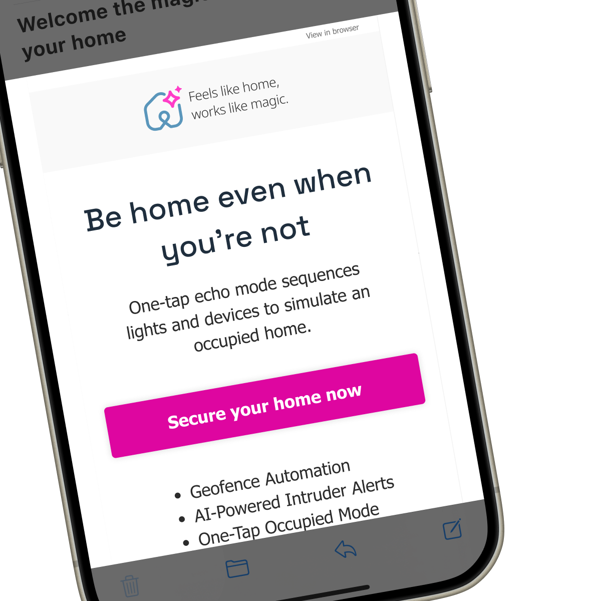 Email hero redesign CTA above the fold
